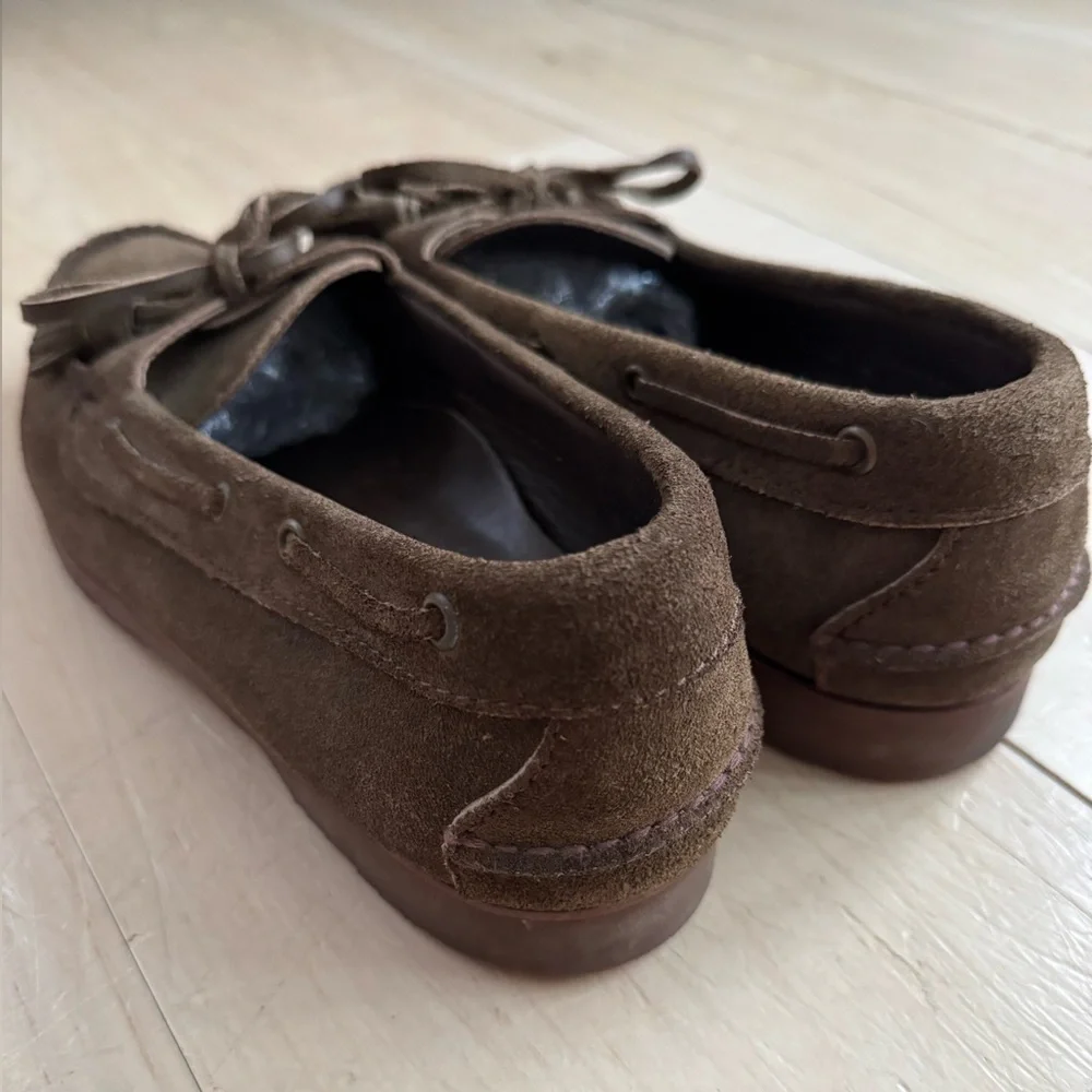 Paul Stuart Suede Loafer with Trim and Tassel